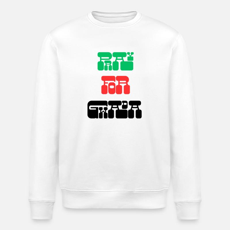 BETE FÜR GWADA - Stanley/Stella Unisex Bio-Sweatshirt ROLLER - Weiß