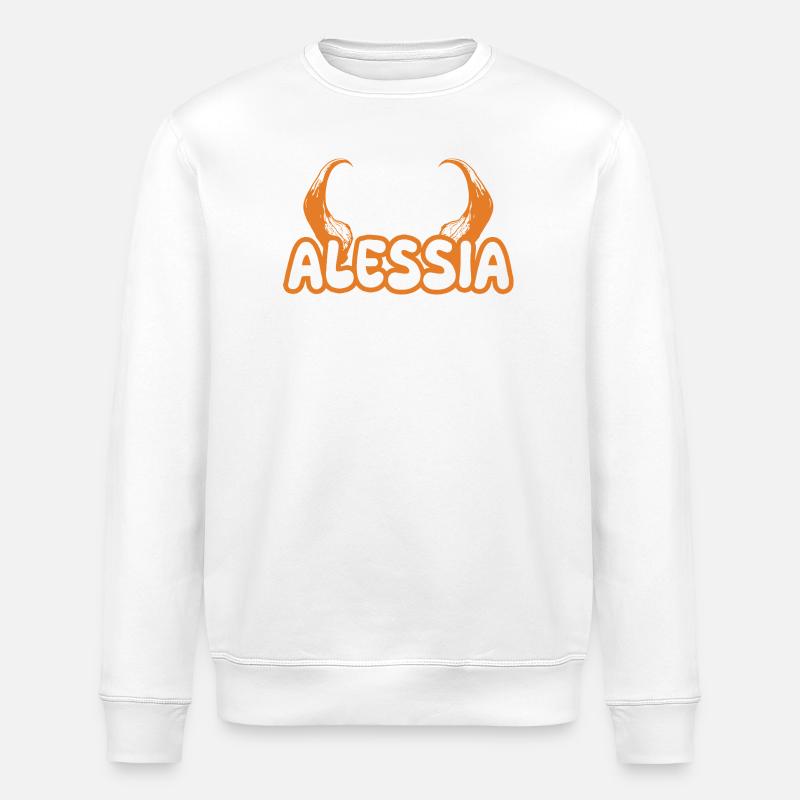 Gift for Alessia - Stanley/Stella ROLLER Unisex Organic Sweatshirt - white