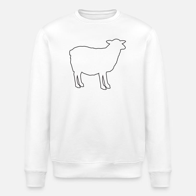 Conception des contours de silhouette mouton - Sweat bio ROLLER Stanley/Stella Unisexe - blanc