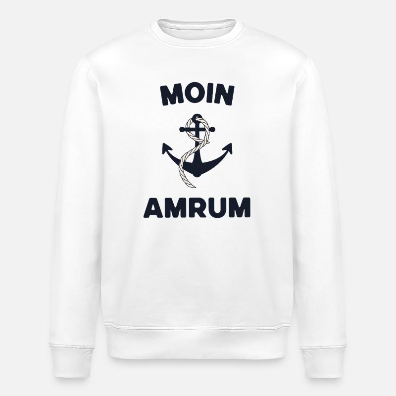 Moin Amrum – Conception d’ancres maritimes - Sweat bio ROLLER Stanley/Stella Unisexe - blanc