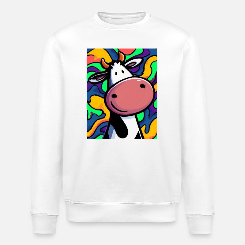 Kuh - Stanley/Stella Unisex Bio-Sweatshirt ROLLER - Weiß