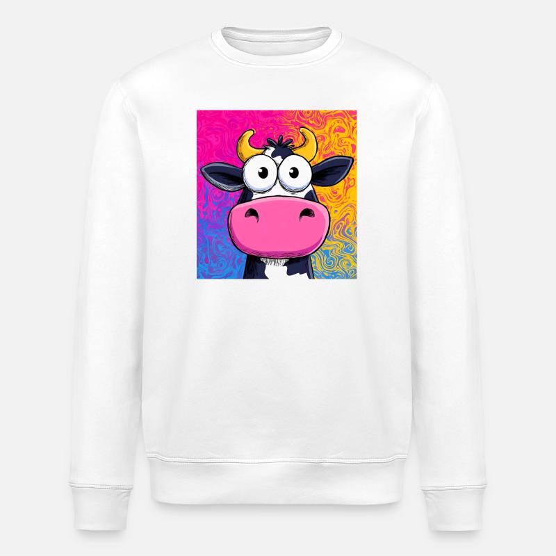 vache - Sweat bio ROLLER Stanley/Stella Unisexe - blanc