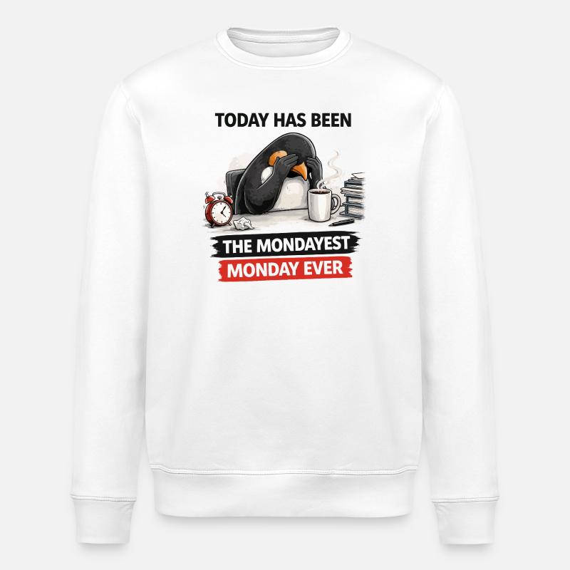 Blues des Penguins du lundi - Sweat bio ROLLER Stanley/Stella Unisexe - blanc