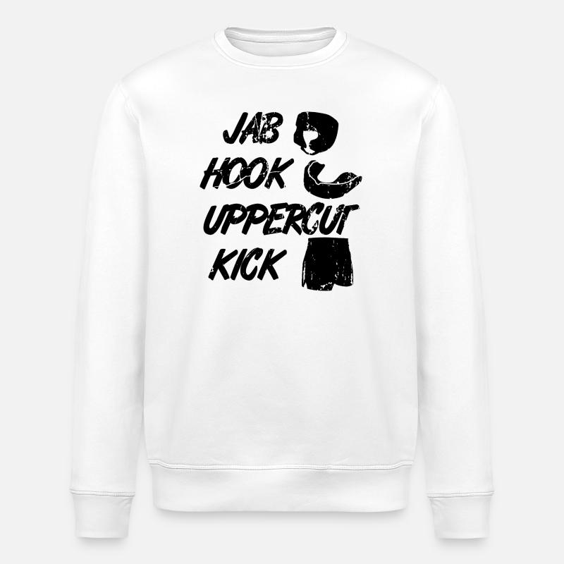 Kickboxer Techniques - Stanley/Stella ROLLER Unisex Organic Sweatshirt - white