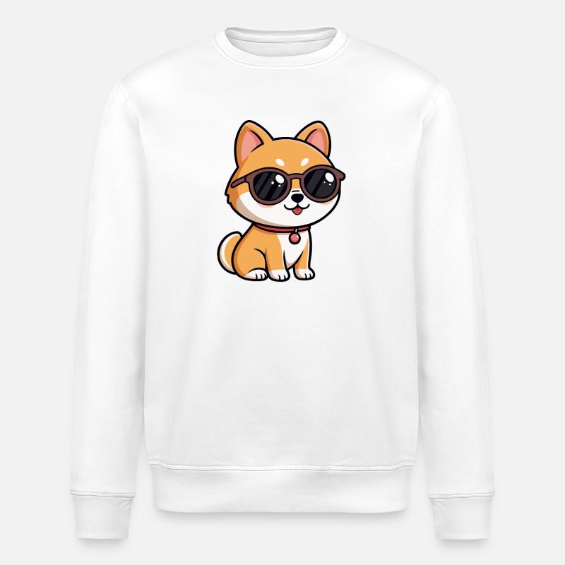 Chiot orange lunettes soleil - Sweat bio ROLLER Stanley/Stella Unisexe - blanc