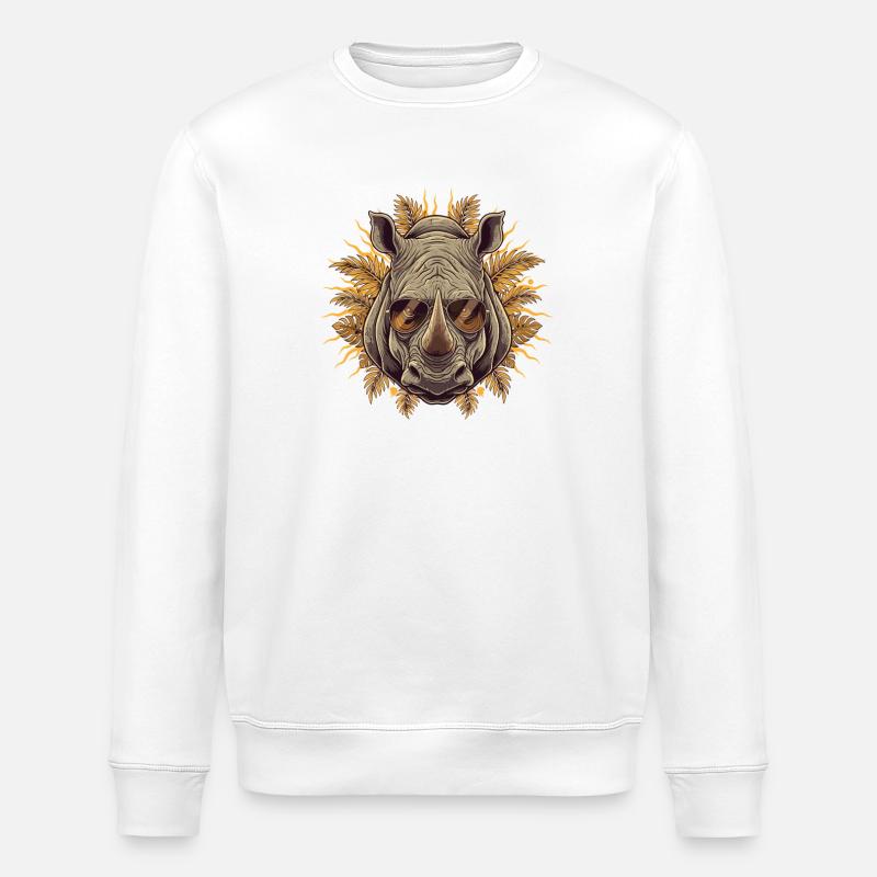 Rhino Sonnenbrille und Sonne - Stanley/Stella Unisex Bio-Sweatshirt ROLLER - Weiß