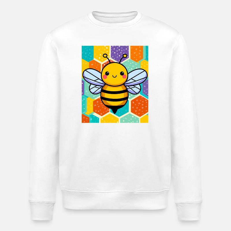 bee - Stanley/Stella ROLLER Unisex Organic Sweatshirt - white