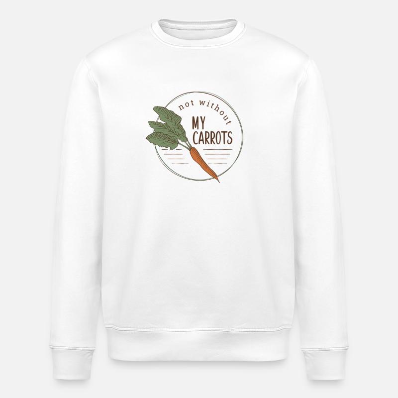 Pas sans mes carottes - design botanique - Sweat bio ROLLER Stanley/Stella Unisexe - blanc