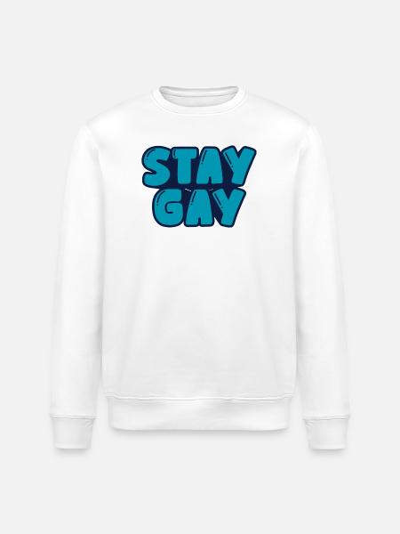 Reste gay - Sweat bio ROLLER Stanley/Stella Unisexe - blanc