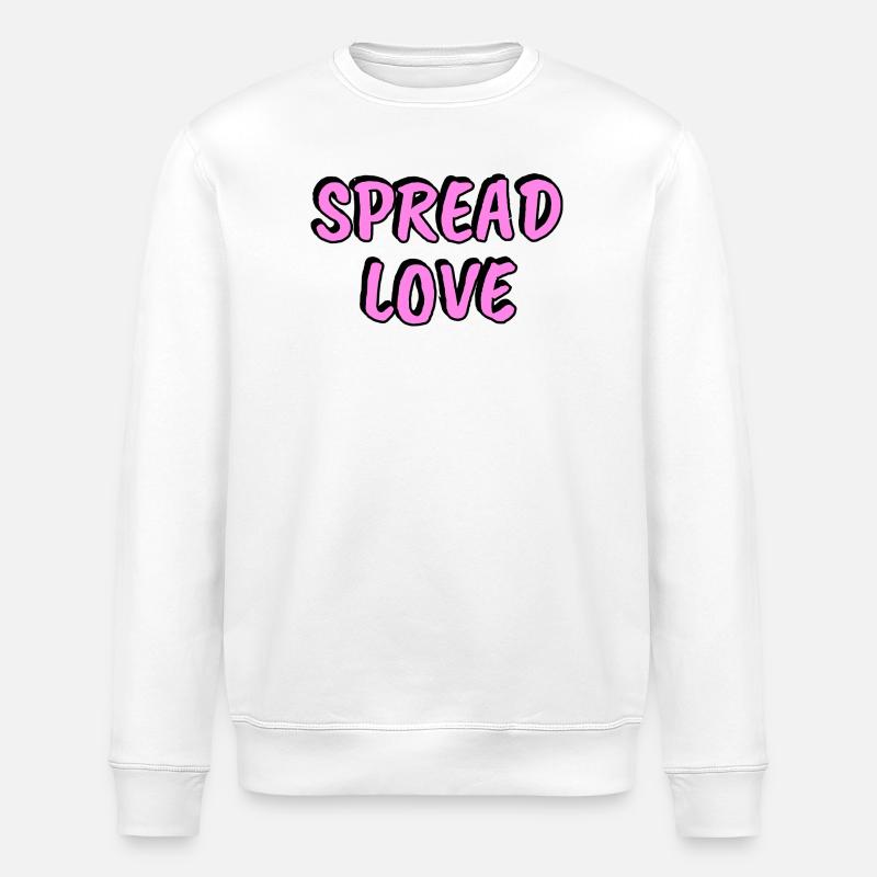 Répands l’amour — Rose - Sweat bio ROLLER Stanley/Stella Unisexe - blanc