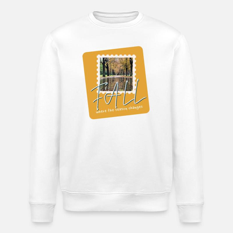 FALL Herbstpfade - Stanley/Stella Unisex Bio-Sweatshirt ROLLER - Weiß
