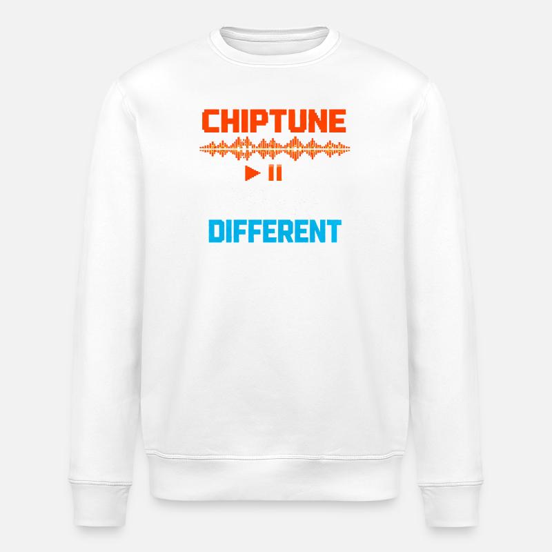 Chiptune tire différemment | Humour musical 8-bit - Sweat bio ROLLER Stanley/Stella Unisexe - blanc