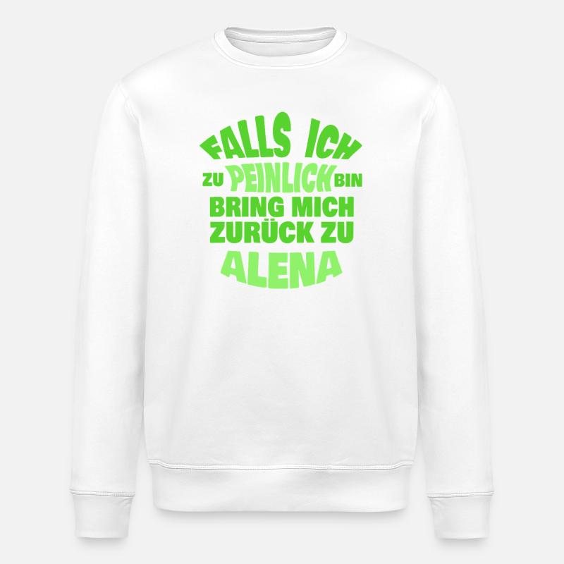 Geschenk für Alena - Stanley/Stella Unisex Bio-Sweatshirt ROLLER - Weiß