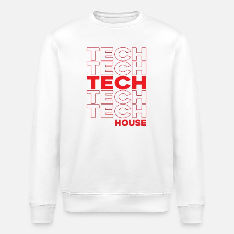 Tech House Neon-Stacks - Stanley/Stella Unisex Bio-Sweatshirt ROLLER - Weiß