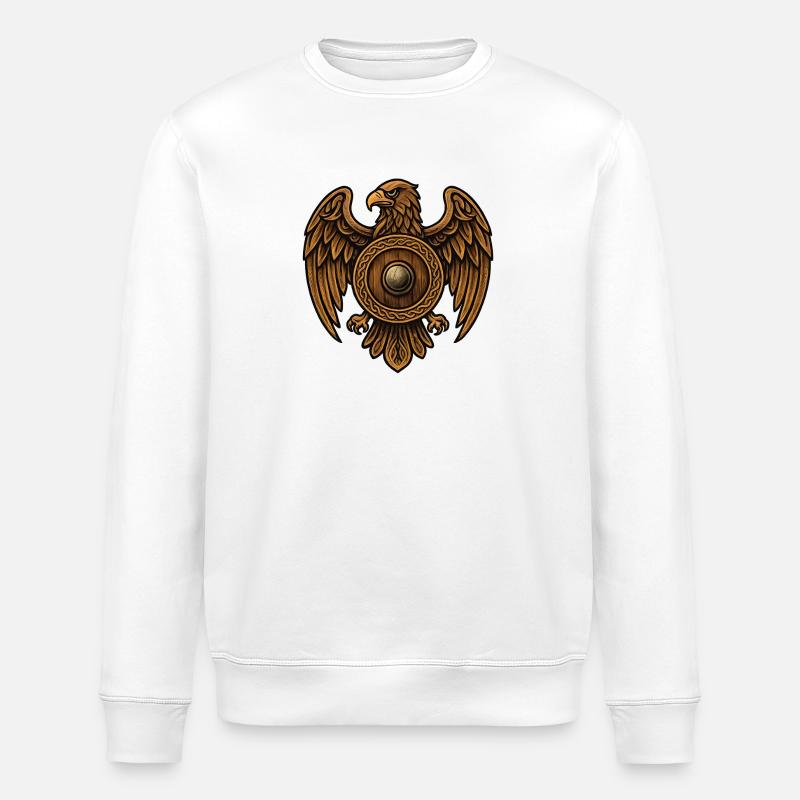 Goldener Adler Rundschild - Stanley/Stella Unisex Bio-Sweatshirt ROLLER - Weiß