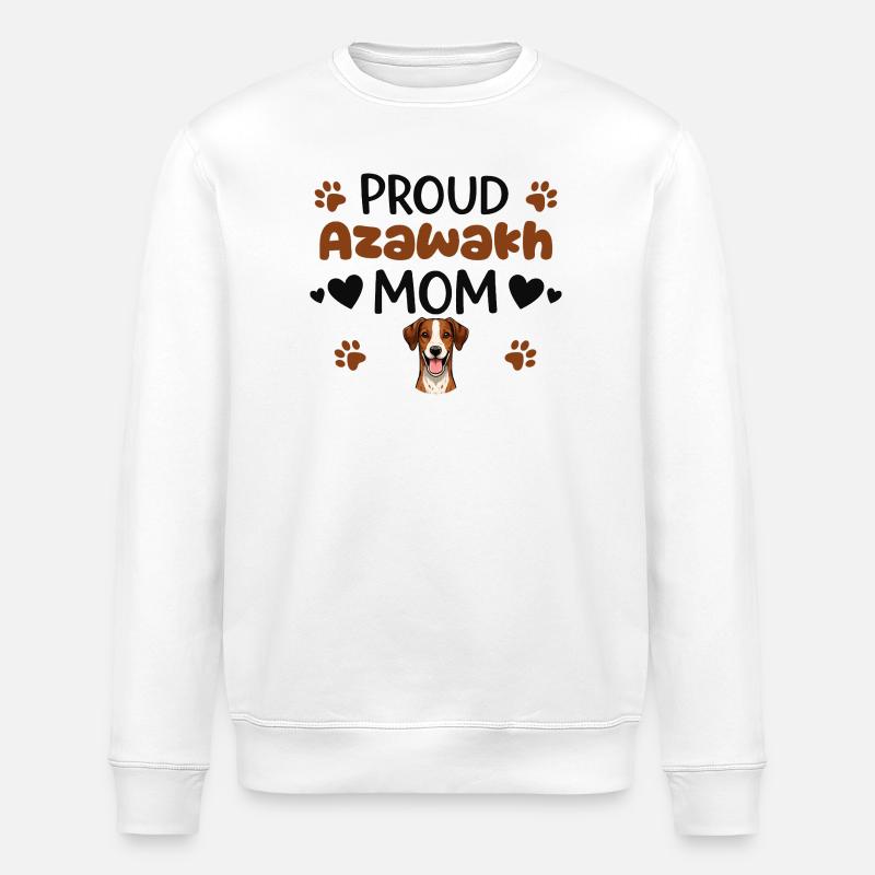 Stolze Aza Mutter, Azawakh - Stanley/Stella Unisex Bio-Sweatshirt ROLLER - Weiß