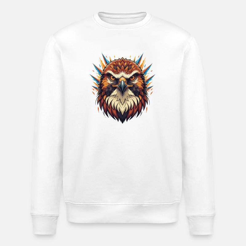 Imperial Eagle Fire Claw - Stanley/Stella ROLLER Unisex Organic Sweatshirt - white