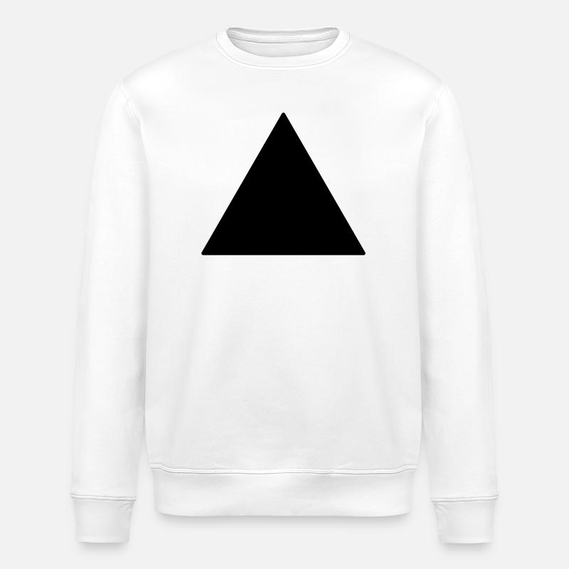Symbol triangle equilateral black - Stanley/Stella ROLLER Unisex Organic Sweatshirt - white