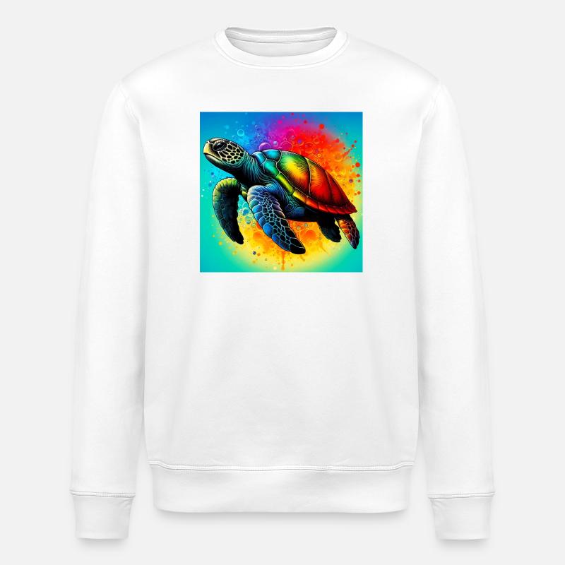 turtle - Stanley/Stella ROLLER Unisex Organic Sweatshirt - white