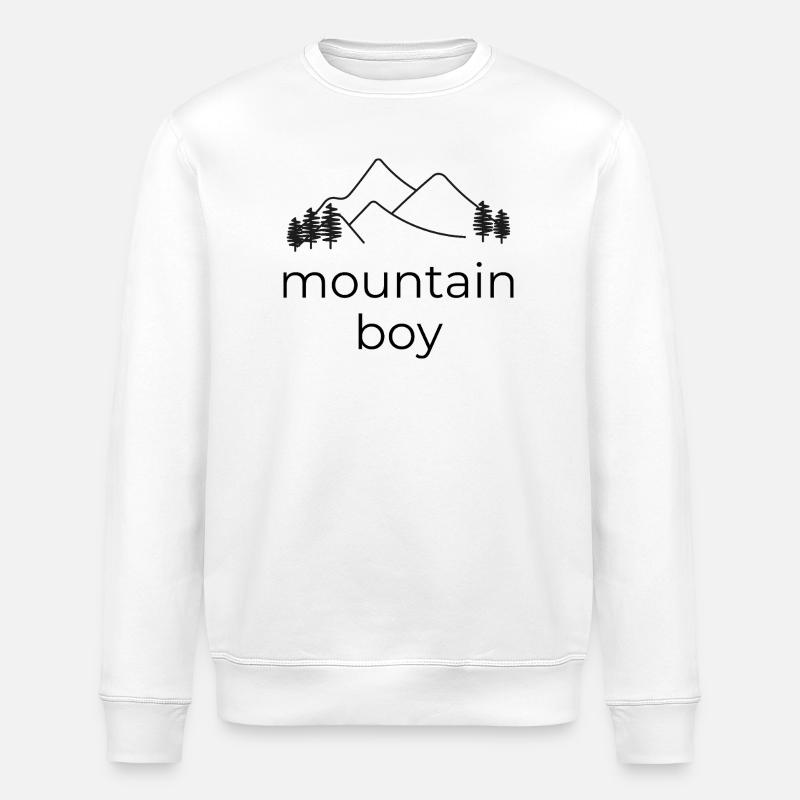 Mountain Boy - Stanley/Stella ROLLER Unisex Organic Sweatshirt - white