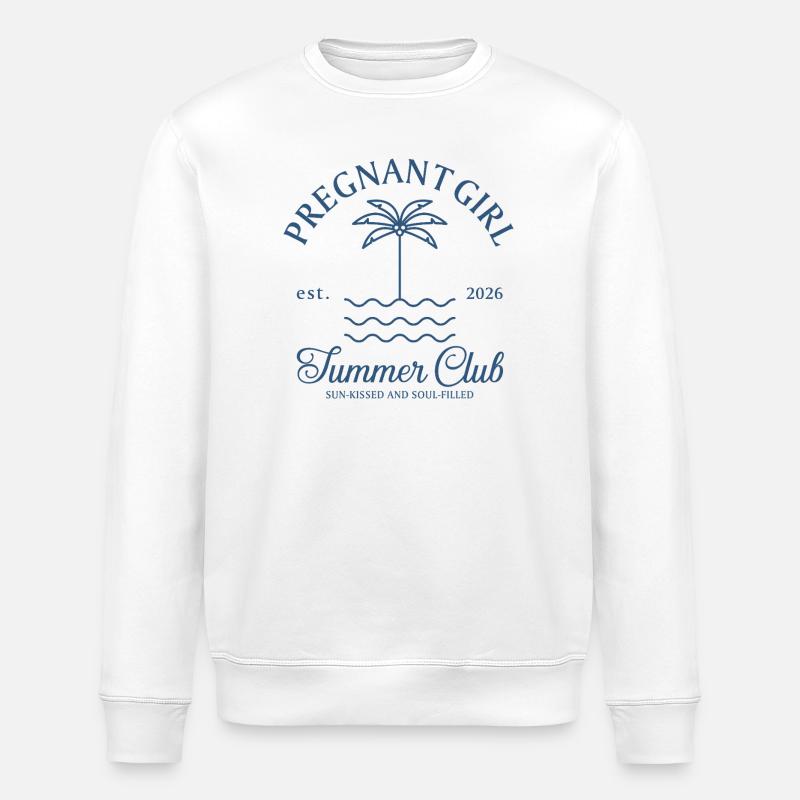 Annonce de grossesse été 2026 - Sweat bio ROLLER Stanley/Stella Unisexe - blanc