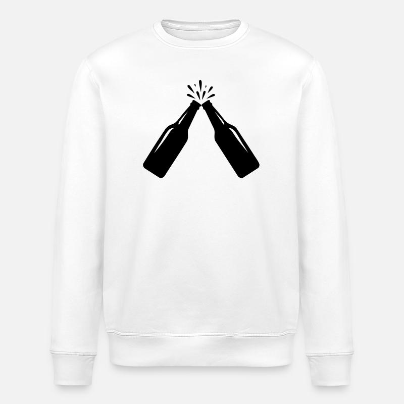 Santé – Bouteilles de bière grillées - Sweat bio ROLLER Stanley/Stella Unisexe - blanc