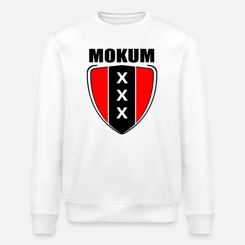 Mokum Abzeichen 2 - Stanley/Stella Unisex Bio-Sweatshirt ROLLER - Weiß