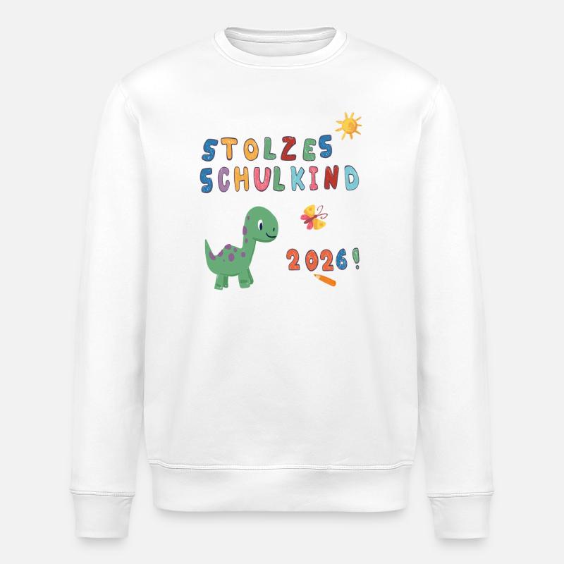 Stolzes Schulkind 2026  - Stanley/Stella Unisex Bio-Sweatshirt ROLLER - Weiß