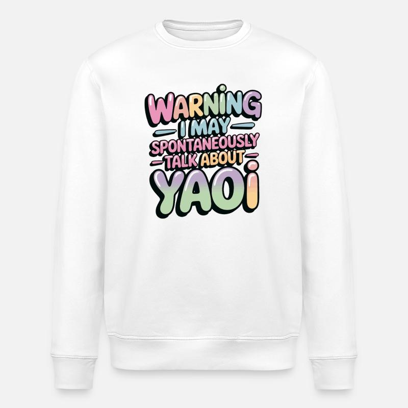 Spontaneous Yaoi Conversation - Stanley/Stella ROLLER Unisex Organic Sweatshirt - white