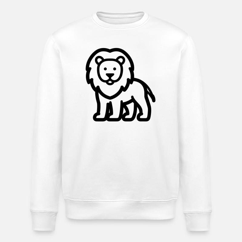 lion - Stanley/Stella ROLLER Unisex Organic Sweatshirt - white