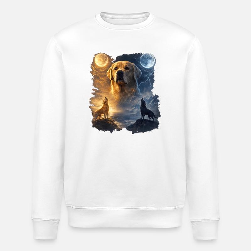 Mondwächter Labrador Retriever - Stanley/Stella Unisex Bio-Sweatshirt ROLLER - Weiß