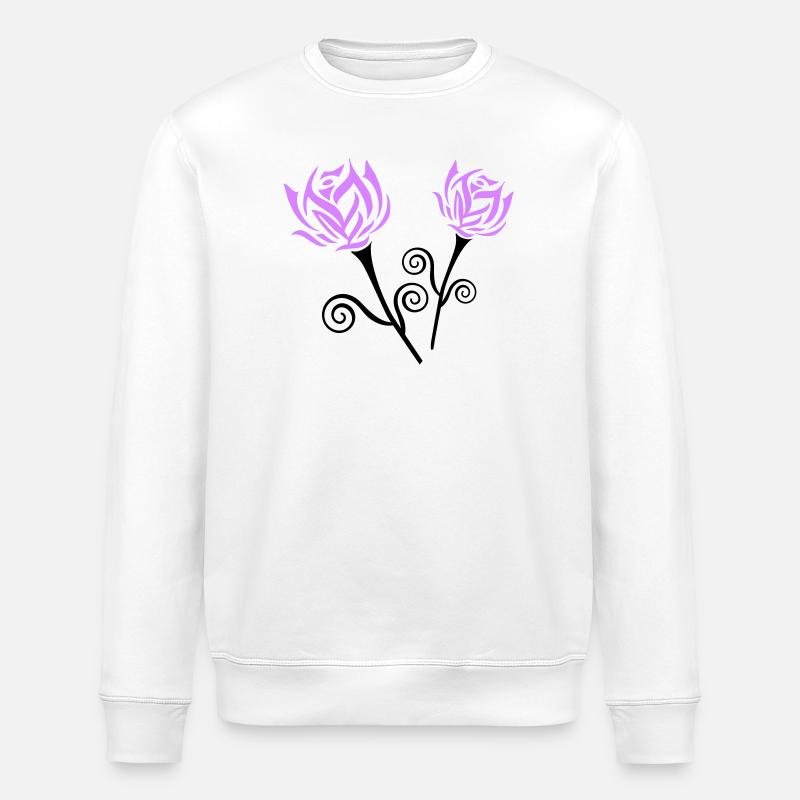 Roses - Sweat bio ROLLER Stanley/Stella Unisexe - blanc