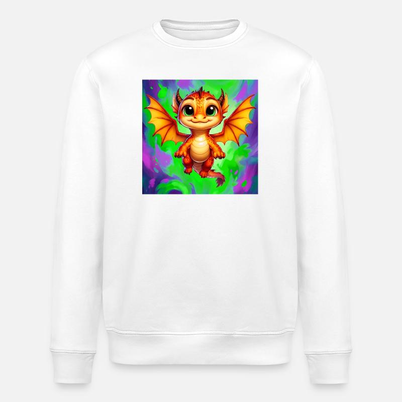 Drache - Stanley/Stella Unisex Bio-Sweatshirt ROLLER - Weiß