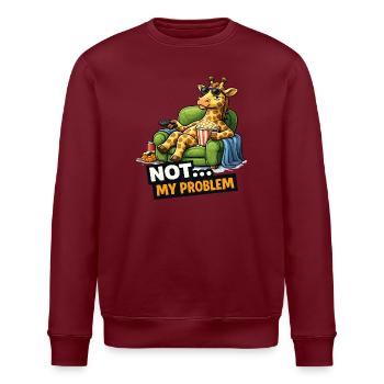 Not My Problem Giraffe Canapé Meme - Sweat bio ROLLER Stanley/Stella Unisexe - blanc - Devant - Nik (191cm)