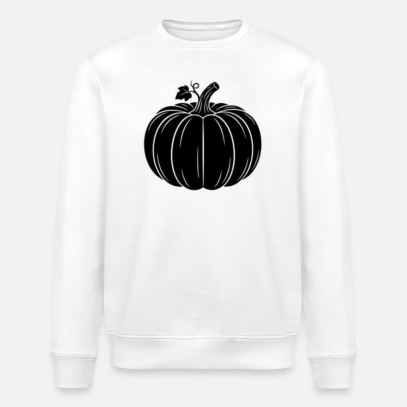 Silhouette de la récolte de citrouilles - Sweat bio ROLLER Stanley/Stella Unisexe - blanc