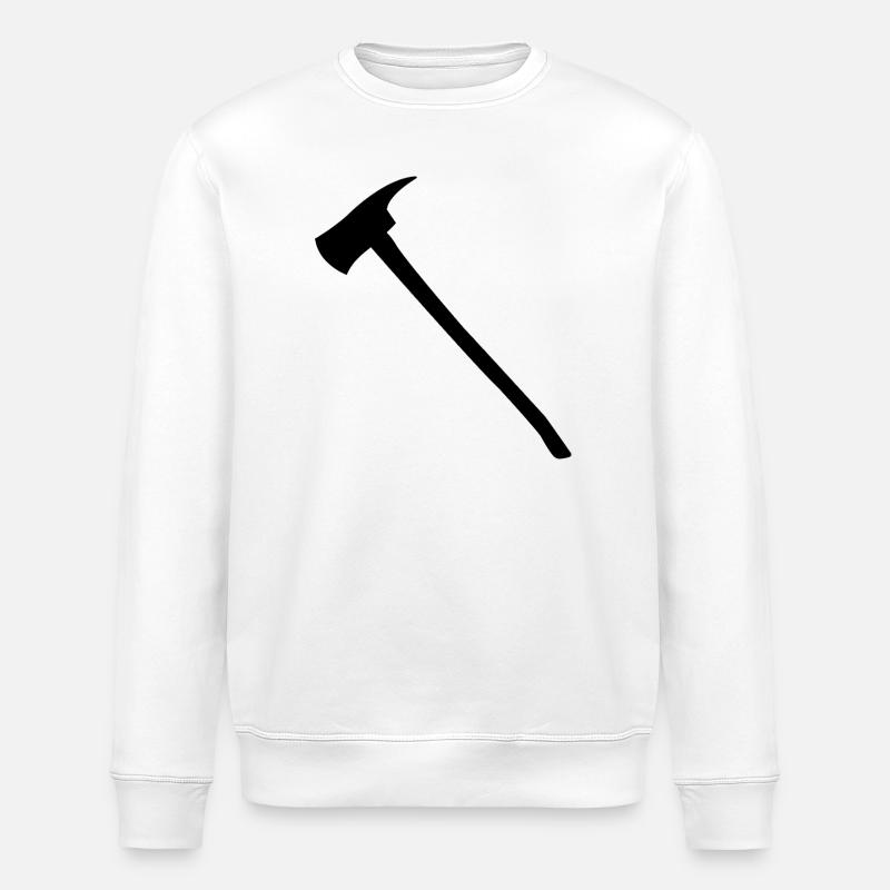 Fireman Axe - Stanley/Stella ROLLER Unisex Organic Sweatshirt - white
