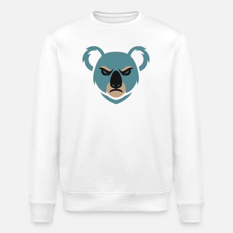 Koala en colère - Sweat bio ROLLER Stanley/Stella Unisexe - blanc