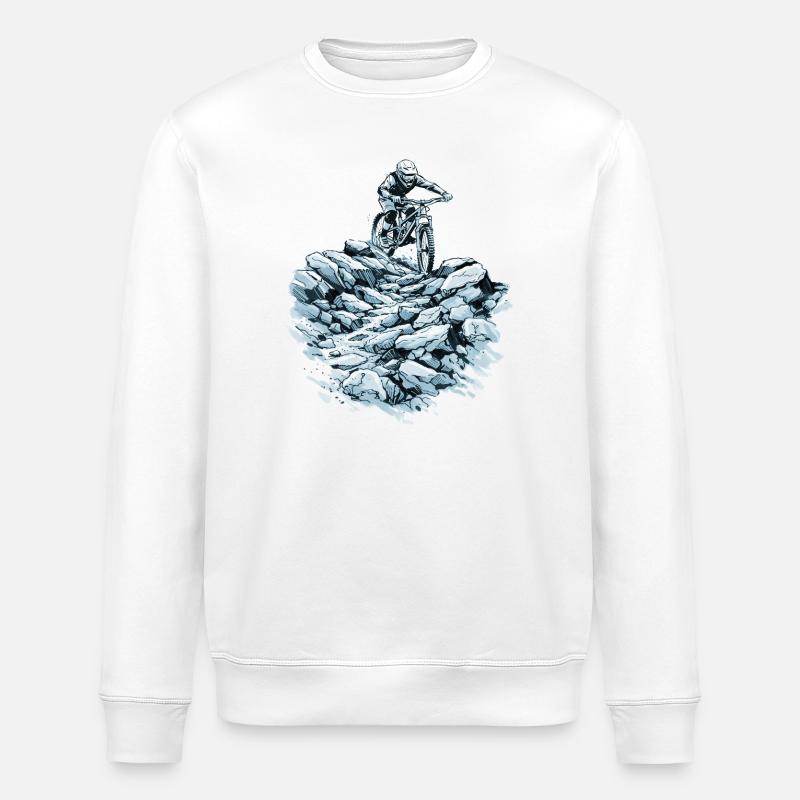 Descente VTT - Conception d’action VTT - Sweat bio ROLLER Stanley/Stella Unisexe - blanc