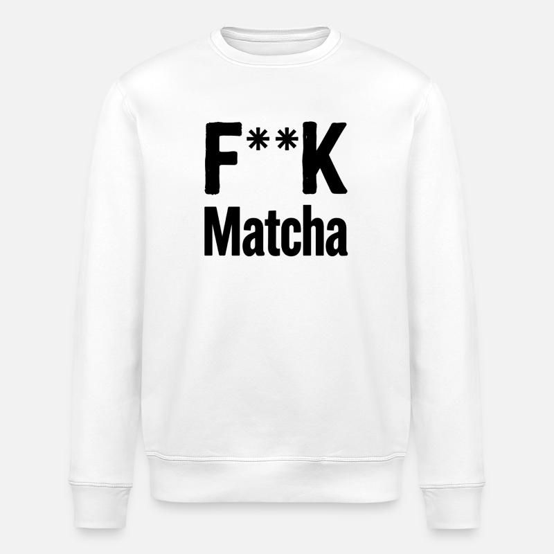 Attitude de matcha de - Sweat bio ROLLER Stanley/Stella Unisexe - blanc