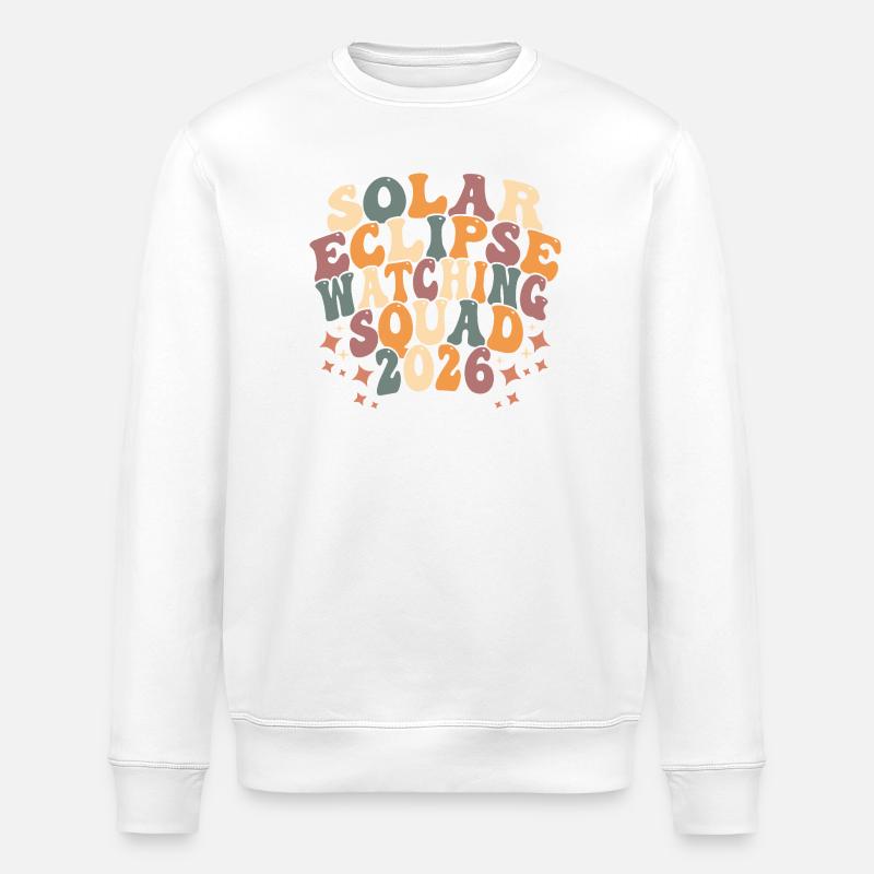Équipe d’éclipse solaire 2026 - Sweat bio ROLLER Stanley/Stella Unisexe - blanc