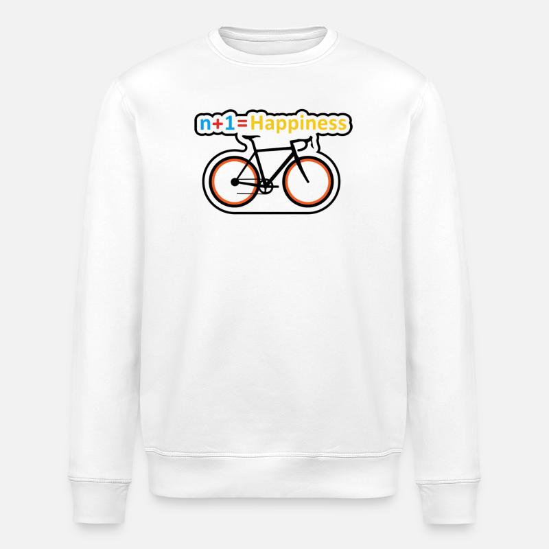 Équation du bonheur à vélo - Sweat bio ROLLER Stanley/Stella Unisexe - blanc