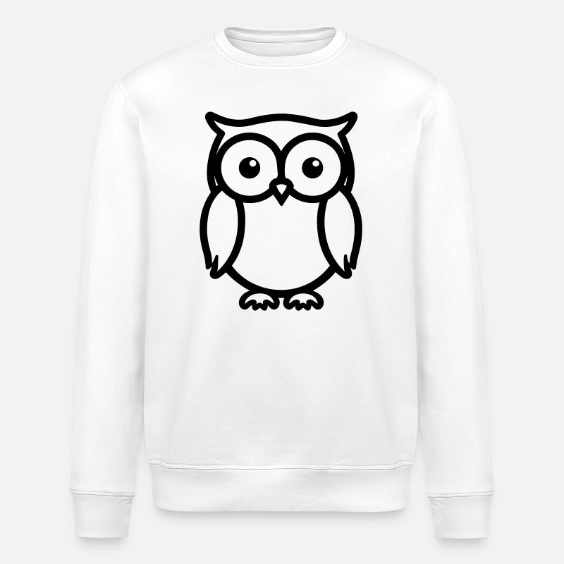 Eule - Stanley/Stella Unisex Bio-Sweatshirt ROLLER - Weiß