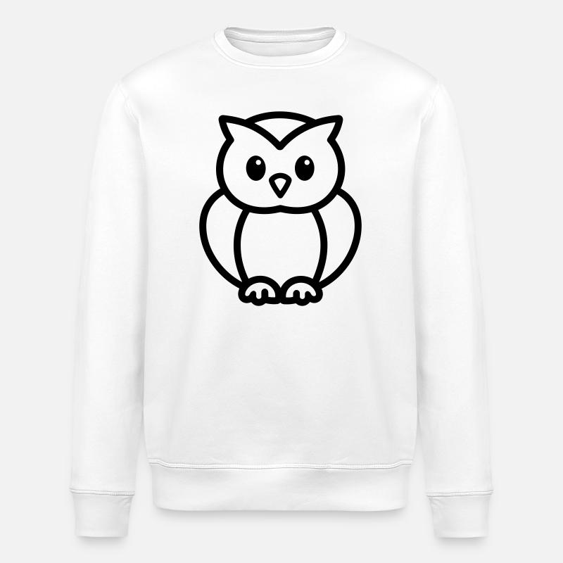 Eule - Stanley/Stella Unisex Bio-Sweatshirt ROLLER - Weiß