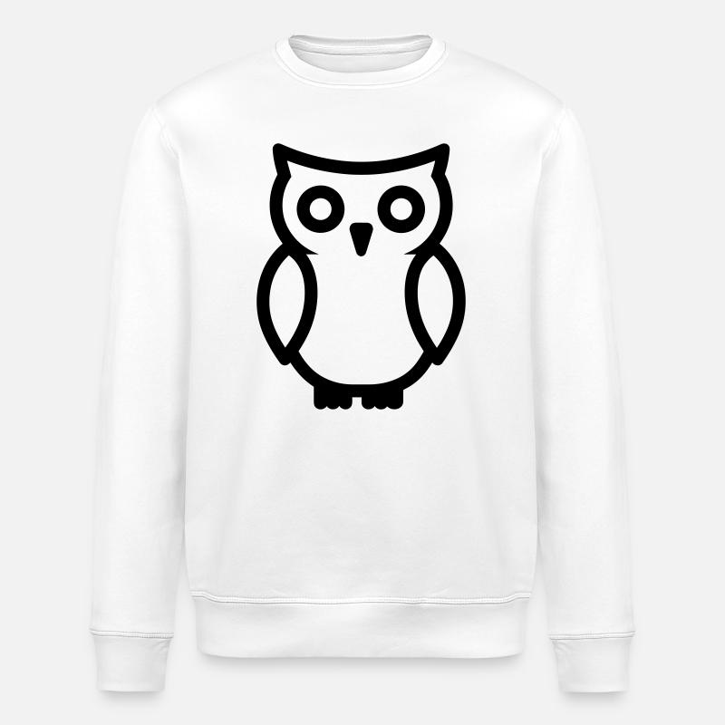 Eule - Stanley/Stella Unisex Bio-Sweatshirt ROLLER - Weiß