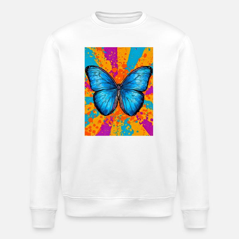 papillon - Sweat bio ROLLER Stanley/Stella Unisexe - blanc