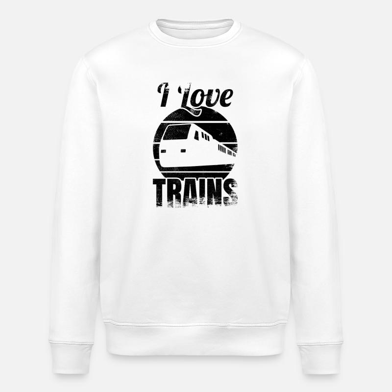 Amoureux du chemin de fer - Sweat bio ROLLER Stanley/Stella Unisexe - blanc