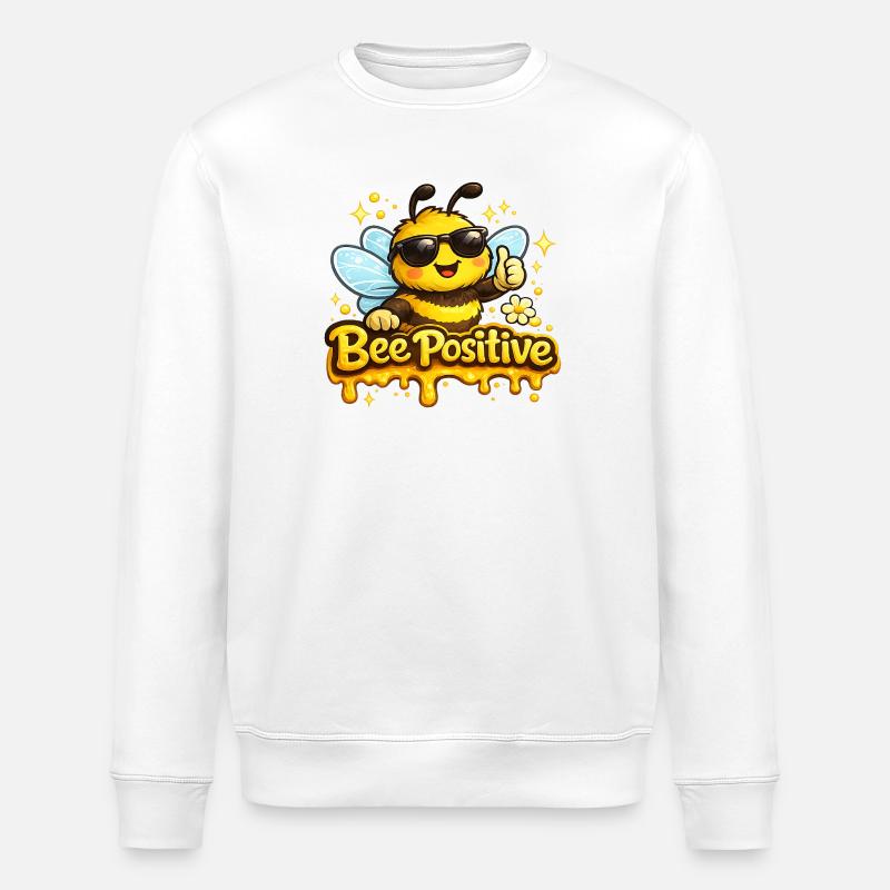 Bee Positive - Sweat bio ROLLER Stanley/Stella Unisexe - blanc