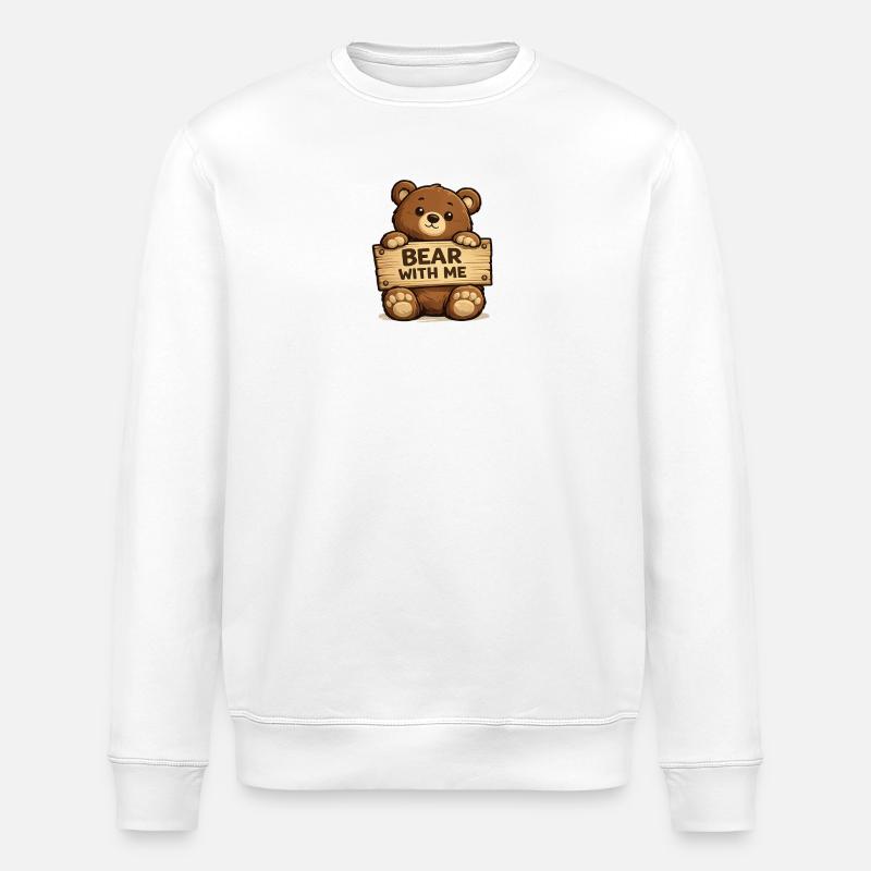 Soyez patients avec moi - Sweat bio ROLLER Stanley/Stella Unisexe - blanc