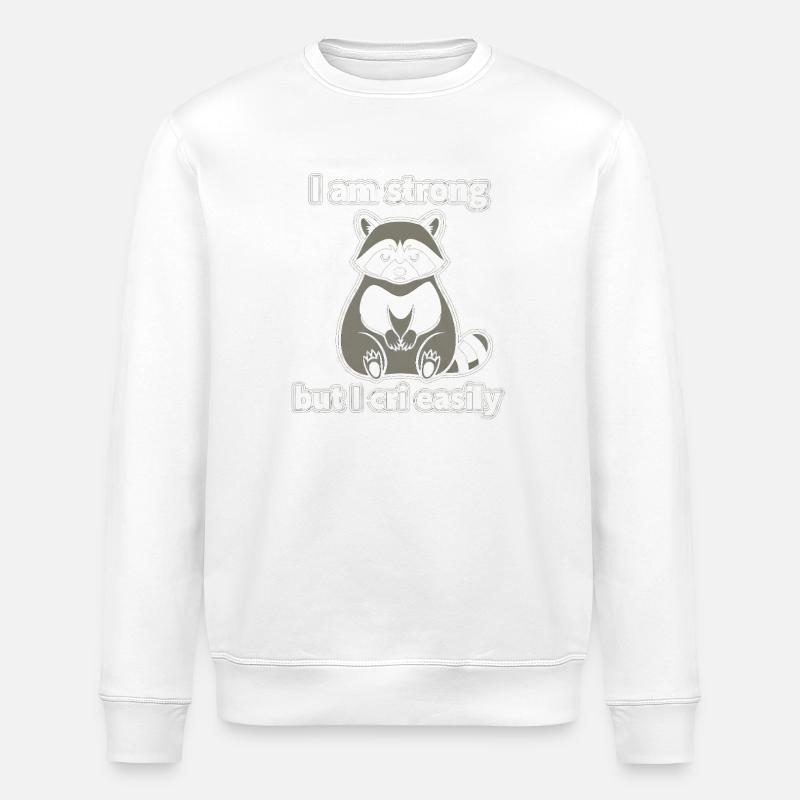 Starker Waschbär – weine leicht - Stanley/Stella Unisex Bio-Sweatshirt ROLLER - Weiß