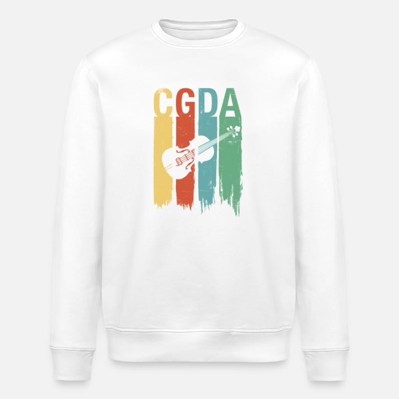 CGDA viola tuning string musician retro - Stanley/Stella ROLLER Unisex Organic Sweatshirt - white